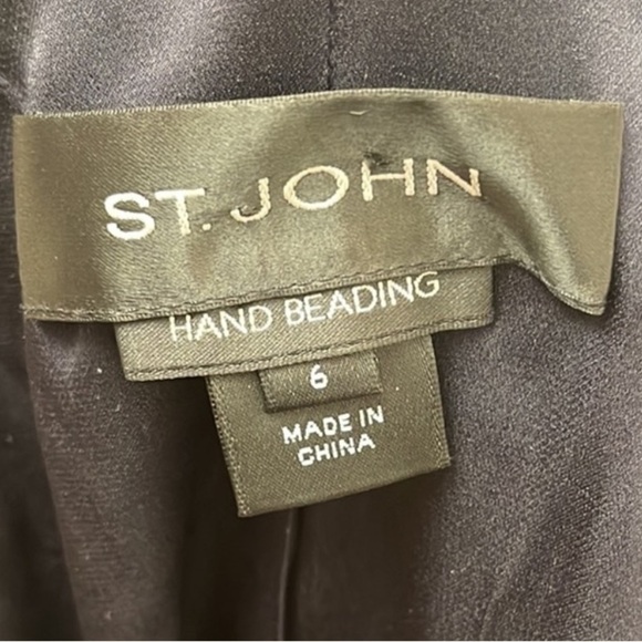 Rare St. John Duchess Opera Evening Jacket Hand Beaded Navy Sz 6 NEW - Picture 11 of 16